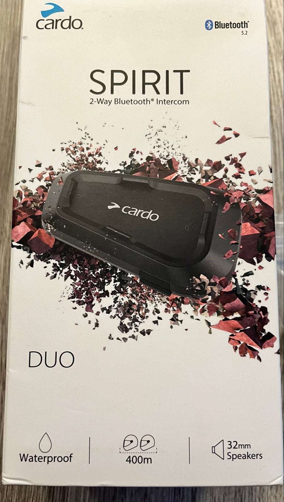 Cardo Spirit Duo 2-Way Bluetooth Intercom, Motoren, Ophalen of Verzenden, Gebruikt