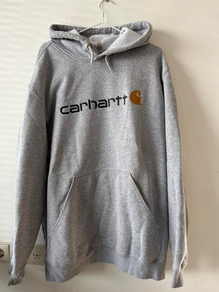 Carhartt Hoodie Grijs Maat L, Ophalen of Verzenden, Zo goed als nieuw, Maat 52/54 (L), Grijs