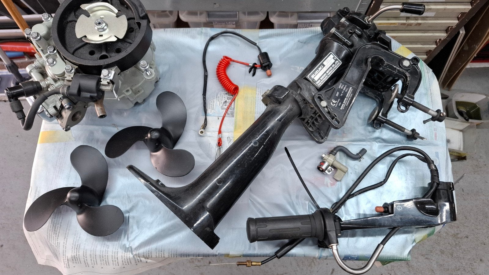 Suzuki 2.5 pk 4 tackt onderdelen., Ophalen of Verzenden, Gebruikt, Motor en Techniek