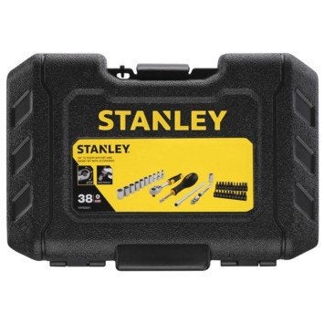 Stanley dopsleutelset 1/4" 38-delig - Nieuw in doos, Doe-het-zelf en Verbouw, Gereedschap | Handgereedschap, Ophalen, Nieuw, Sleutel/ratel