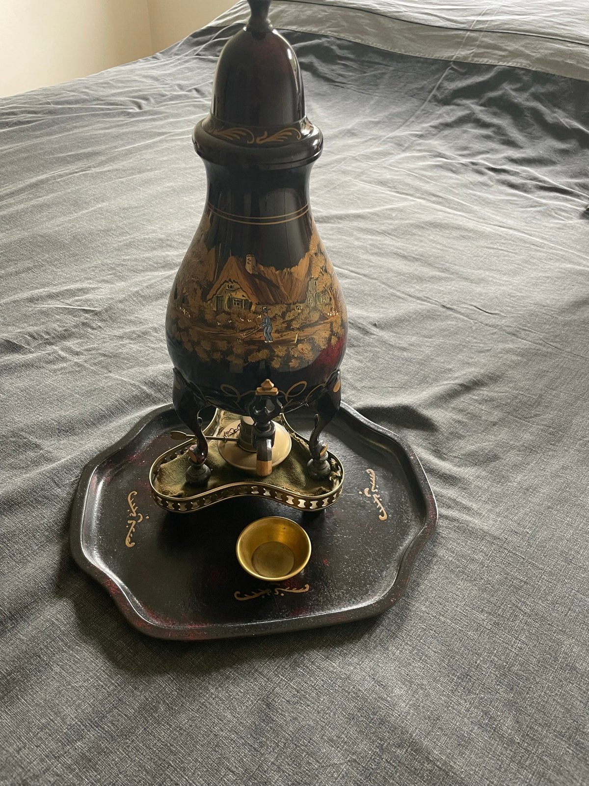 Antieke Kraantjespot met Dienblad, Antiek en Kunst, Ophalen