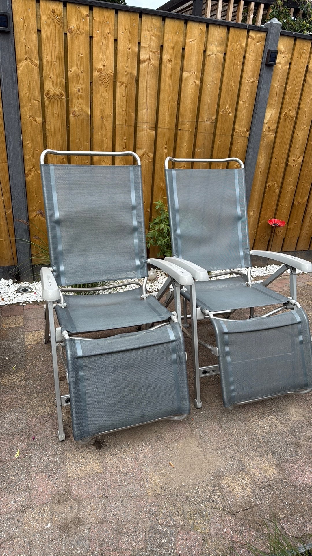 Twee identieke standenstoelen Duckdalf, Ophalen of Verzenden, Zo goed als nieuw, Campingstoel