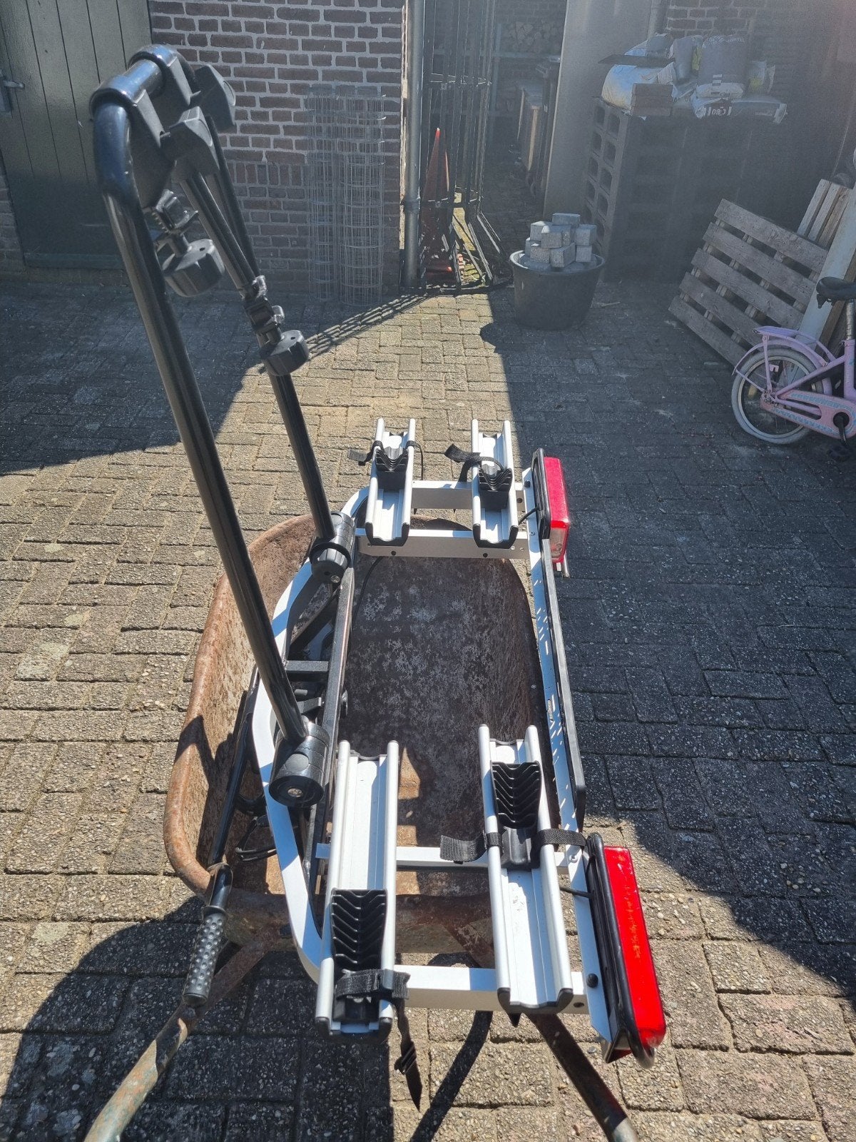 fietsendrager voor 2 elektrische fietsen, Auto diversen, Fietsendragers, Ophalen, Trekhaakdrager