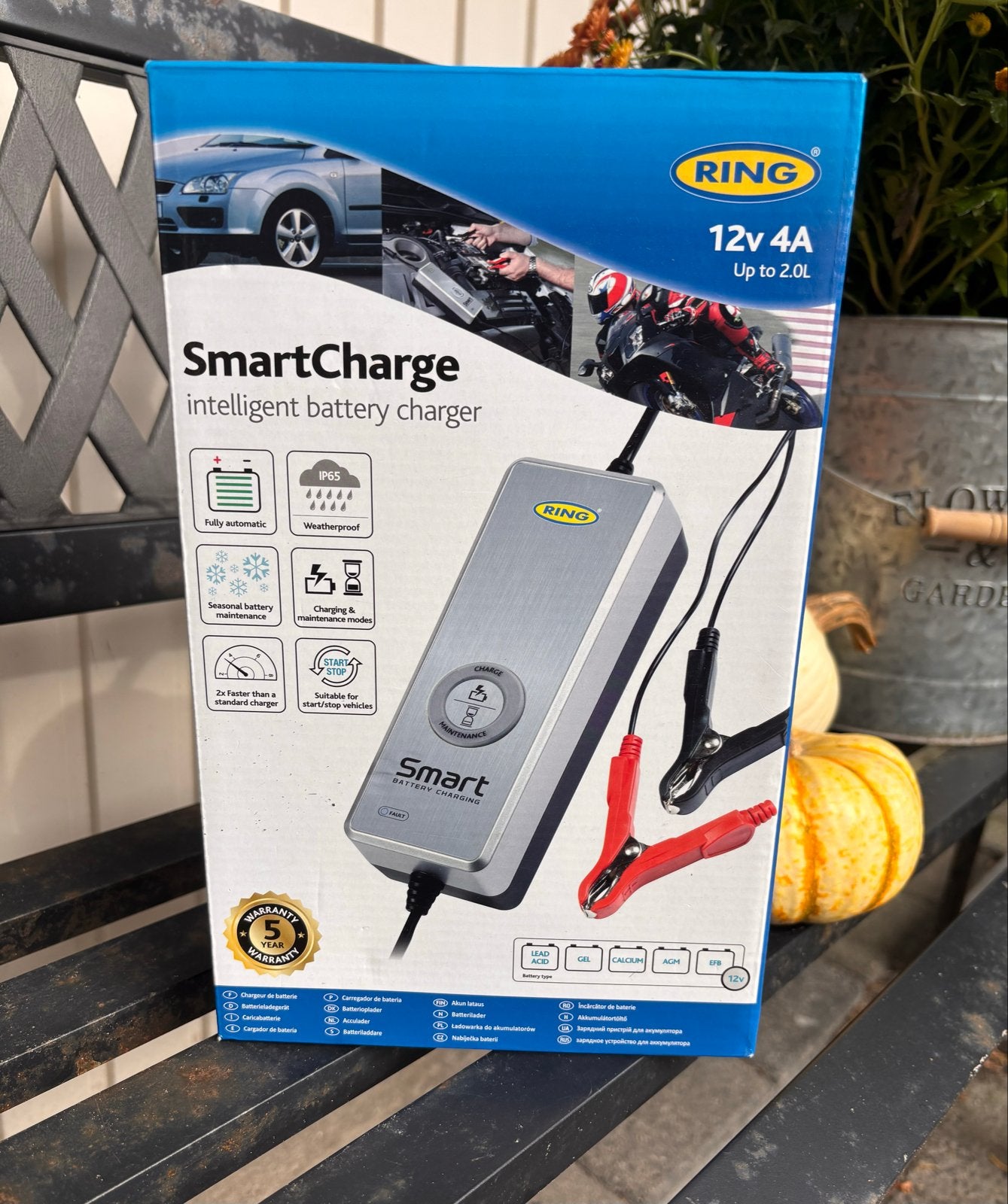 RING SmartCharge 12V 4A Intelligente Acculader, Nieuw, Universele onderdelen