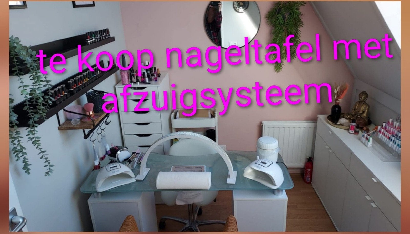 Nageltafel met afzuigsysteem te koop, Ophalen, Gebruikt