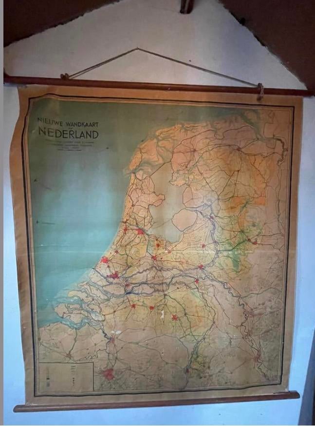 Schoolplaat Nederland, Antiek en Kunst, Ophalen, Aardrijkskunde