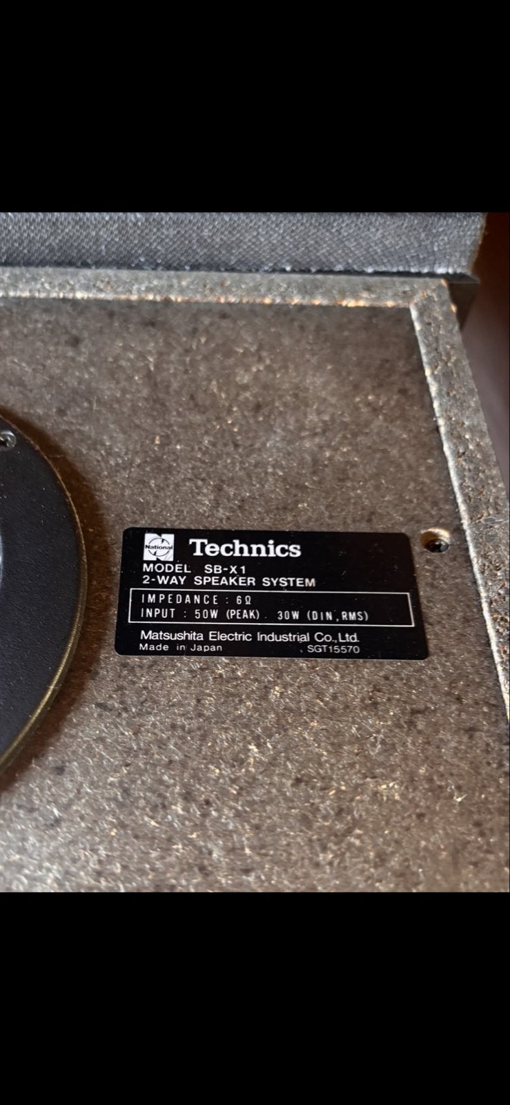 Technics SB-X1 2-weg speakerset (2 stuks), Audio, Tv en Foto, Stereo speakers, Gebruikt, Minder dan 60 watt, Ophalen