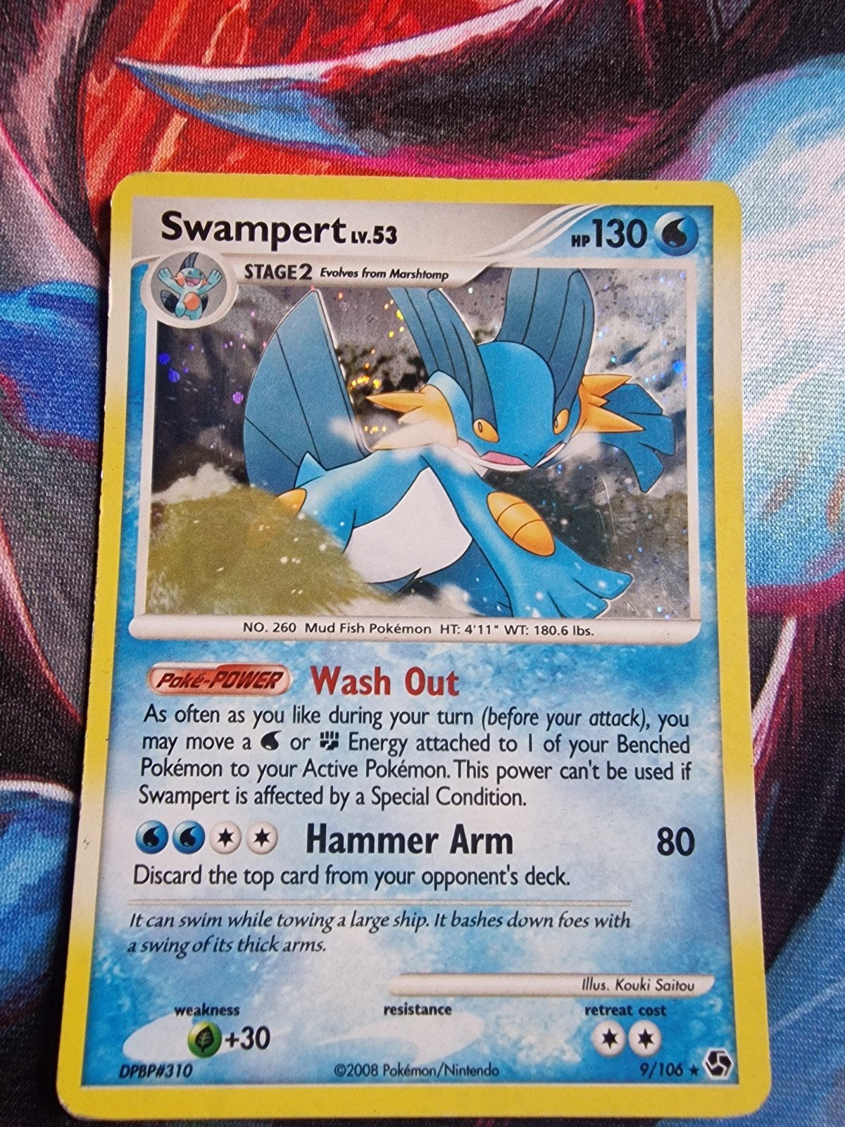 Swampert Lv.53 Pokémon Kaart DPBP#310, Ophalen of Verzenden, Gebruikt, Losse kaart, Foil