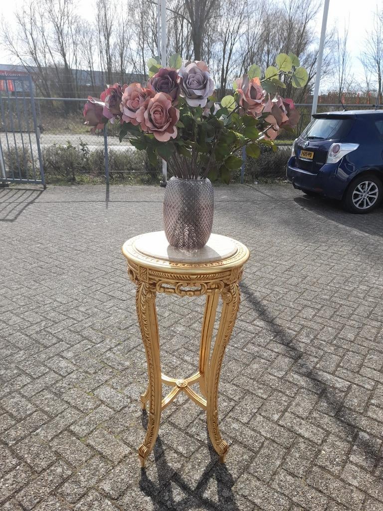 Mooie barok bijzet tafel met marmeren blad, Huis en Inrichting, Woonaccessoires | Zuilen en Pilaren, Ophalen of Verzenden, Zo goed als nieuw