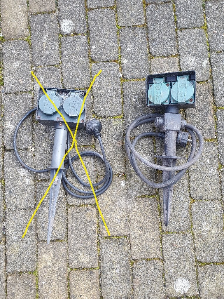 dubbel tuin stopcontact (nog één te koop), Ophalen, Kunststof, Nieuw, Netvoeding