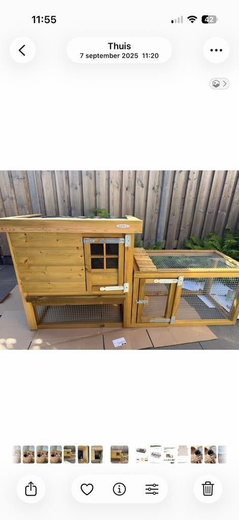 Voldux konijnenhok Gradje nieuw!, Dieren en Toebehoren, 110 cm of meer, Ophalen of Verzenden, Zo goed als nieuw, 90 cm of meer