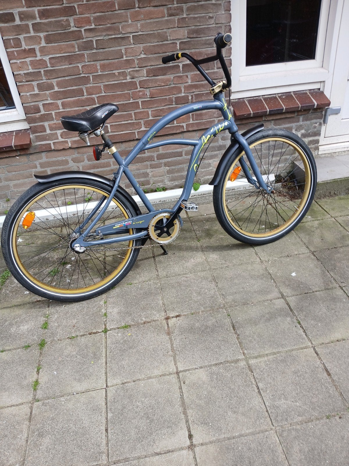 Mooie cruiser aluminium fiets met 3 versnellingen, Fietsen en Brommers, Fietsen | Cruisers en Lowriders, Terugtraprem, Gebruikt