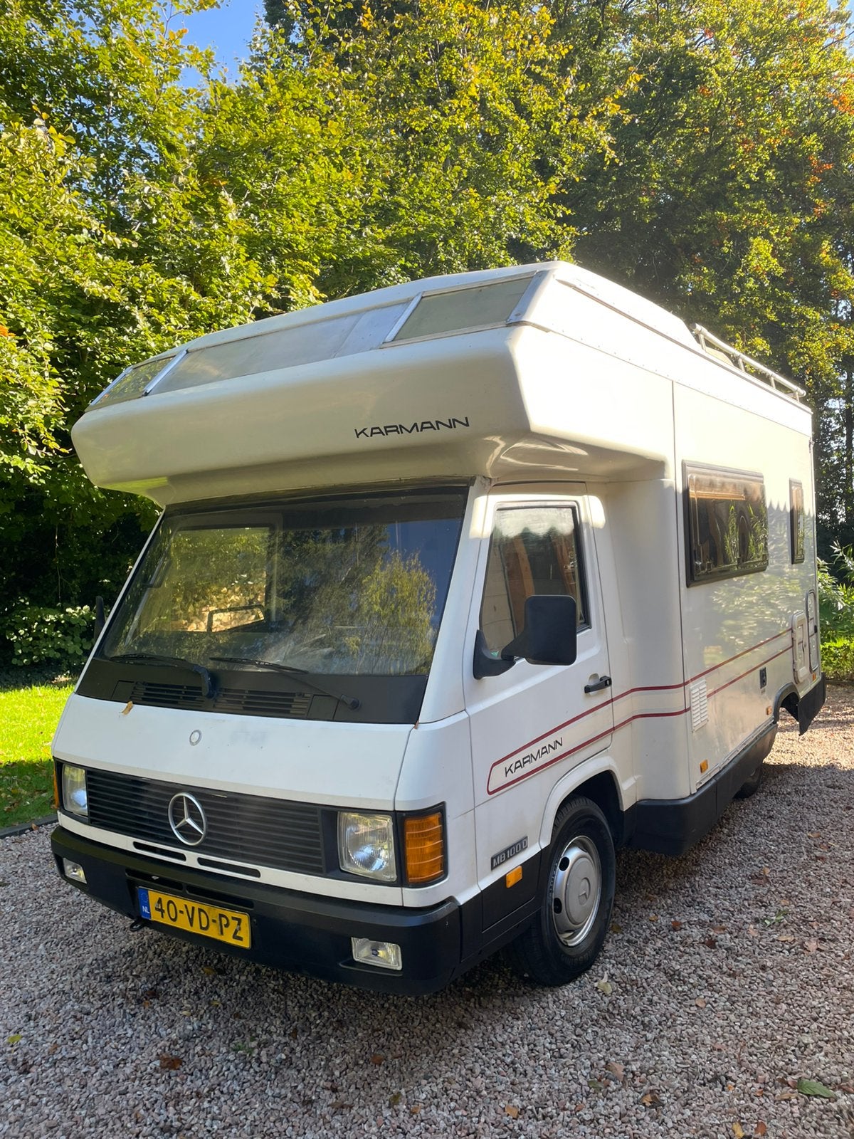 Mercedes MB100 Karmann camper, Chemisch toilet, Alkoof, Fietsendrager, Startonderbreker