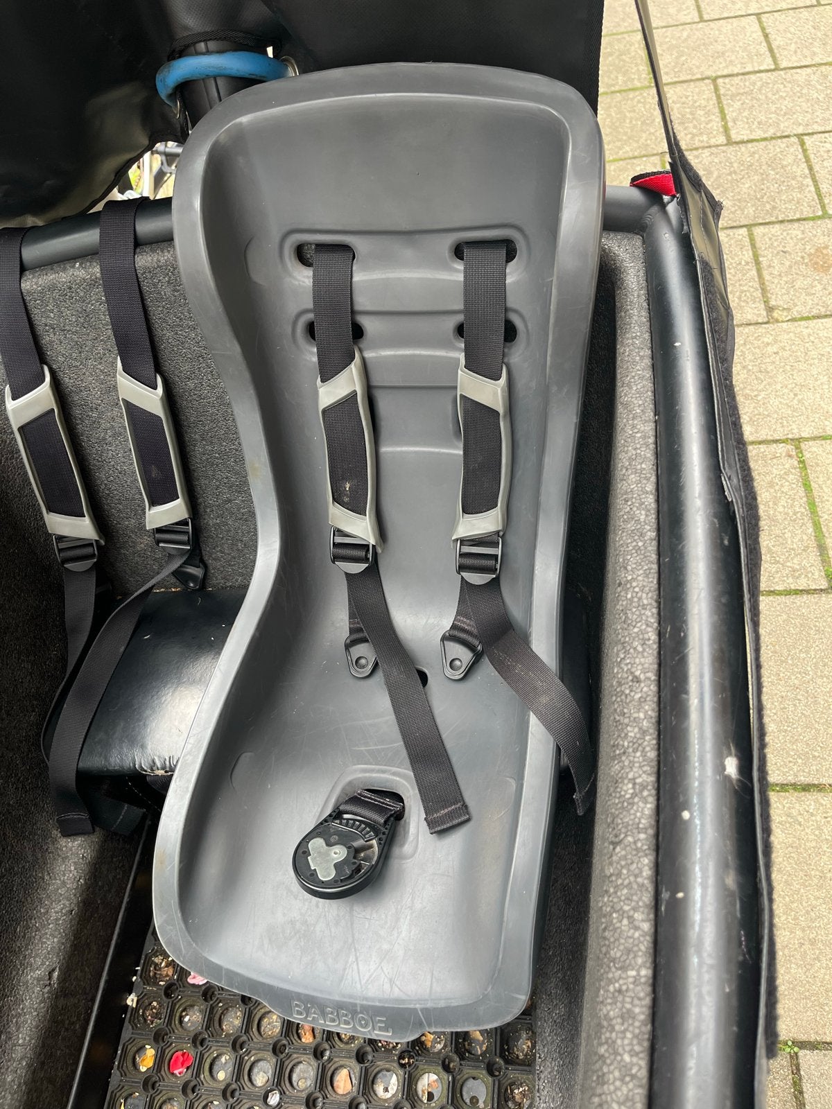 Babboe babyschaal, bakfiets zitje voor in bakfiets, Ophalen of Verzenden, Gebruikt, 0 t/m 18 kg, Voorzitje