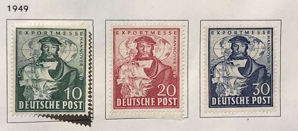 postzegel Duitsland BRD 1949 Exportmesse Hannover compleet, Verzenden, BRD, Postfris
