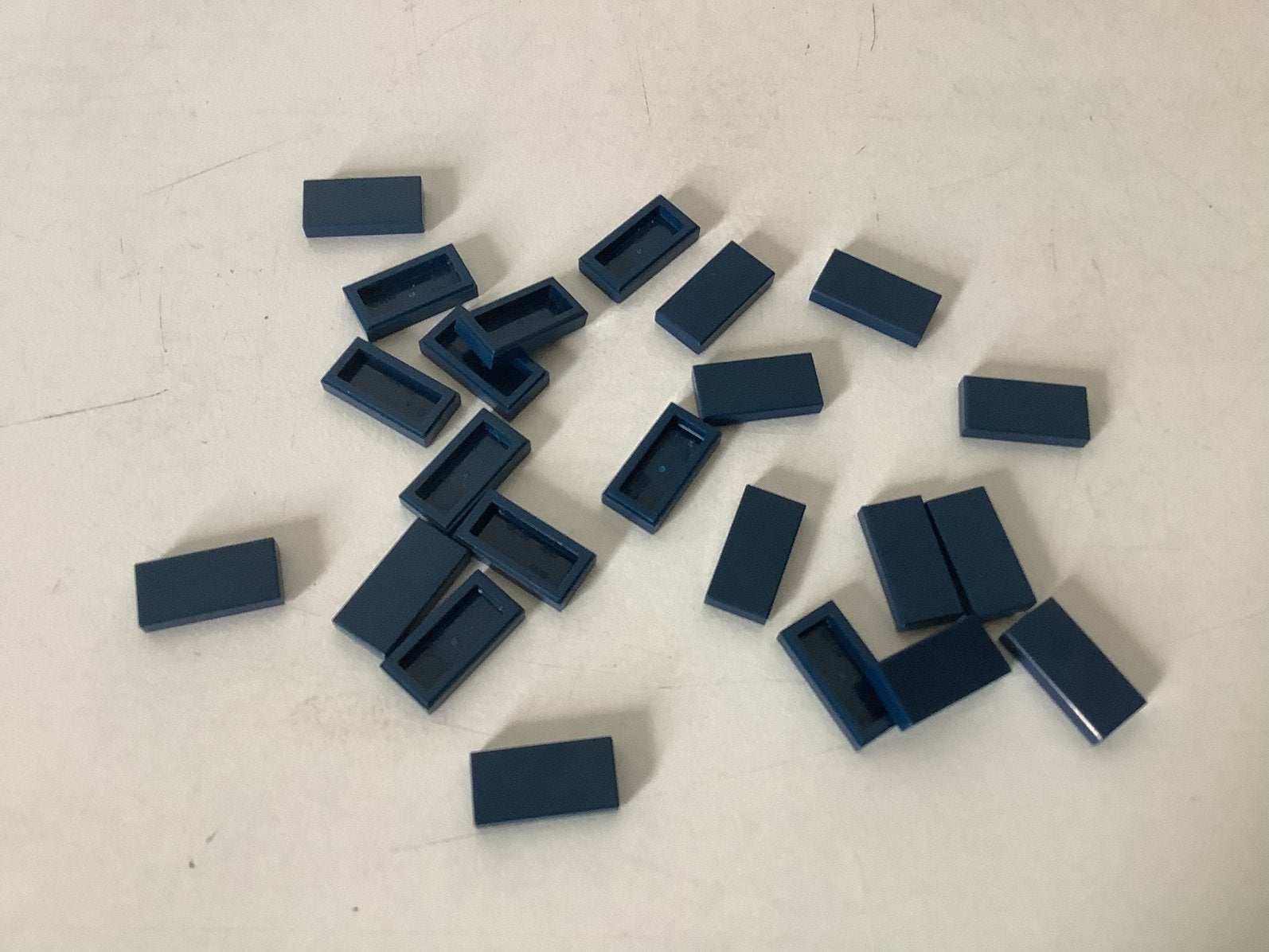 Lego tegel 1x2 donker blauw, Ophalen of Verzenden, Gebruikt, Losse stenen, Lego