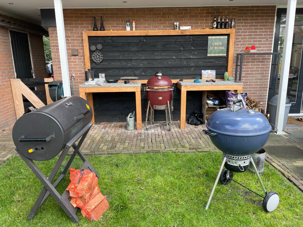 Buitenkeuken met werkbladen en achterwand, Tuin en Terras, Buitenkeukens, Ophalen, Gebruikt, Gas, Vrijstaand