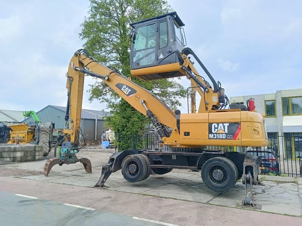 Cat M 318 MH overslagkraan waste handler umslagbagger, Kraan