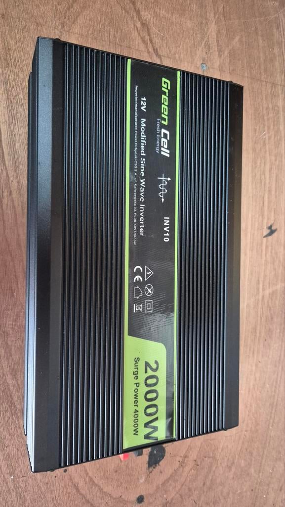 green cell omvormer 12volt naar 220v, Ophalen of Verzenden, Zo goed als nieuw
