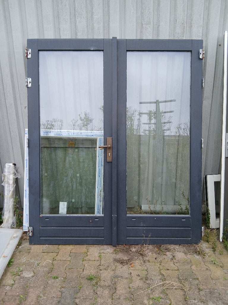 tuindeuren met dubbel glas, Ophalen, Gebruikt, 120 cm of meer, 200 tot 215 cm