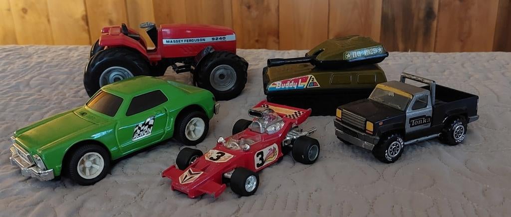 Tonka, en anderen Speelgoedauto's - Set van 5, Ophalen of Verzenden, Gebruikt