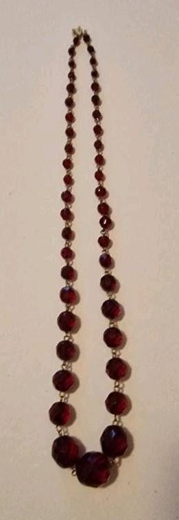 Rode Cherry Amber jaren 30 bakeliet kralen ketting, Sieraden, Tassen en Uiterlijk, Kettingen, Ophalen of Verzenden
