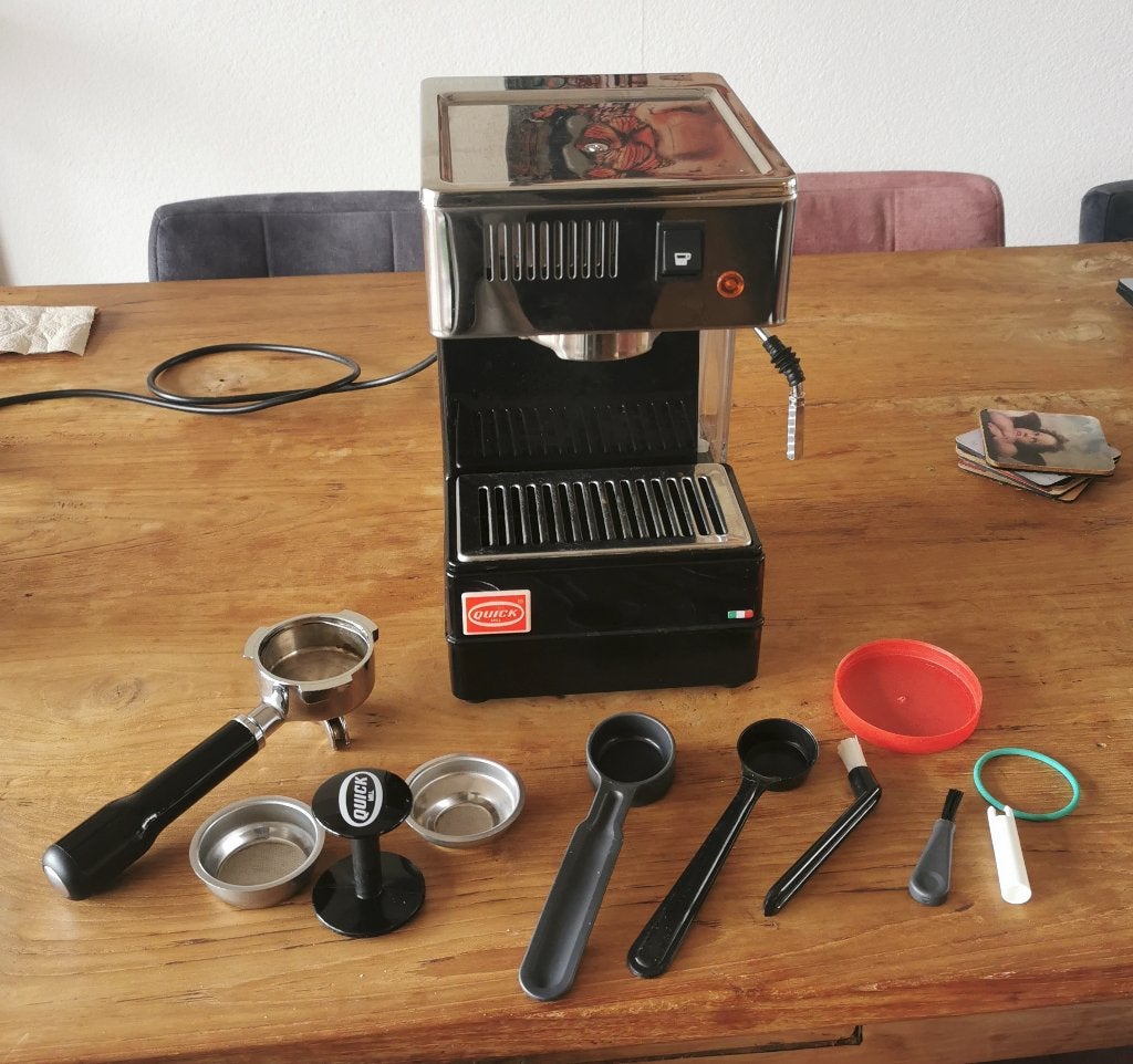 Quick mill 820 en Macap koffiebonen maler, Ophalen of Verzenden, Zo goed als nieuw, 1 kopje, Combi