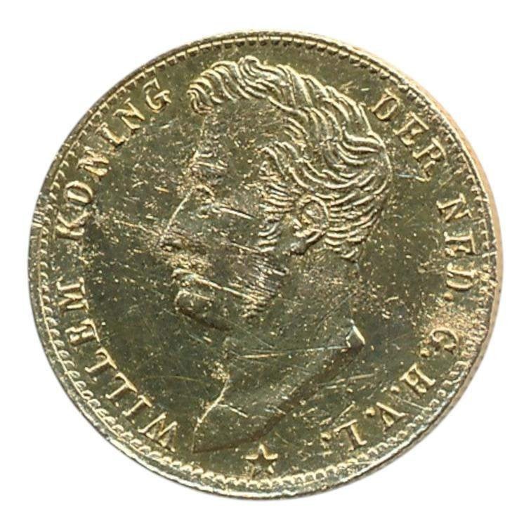 Nederland gouden 5 Gulden 1827, Ophalen of Verzenden, Goud