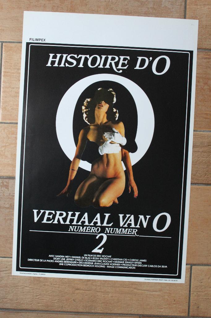 filmaffiche Histoire d'O nr 2 1984 filmposter, Verzamelen, Posters, Zo goed als nieuw, Film en Tv, A1 t/m A3, Rechthoekig Staand