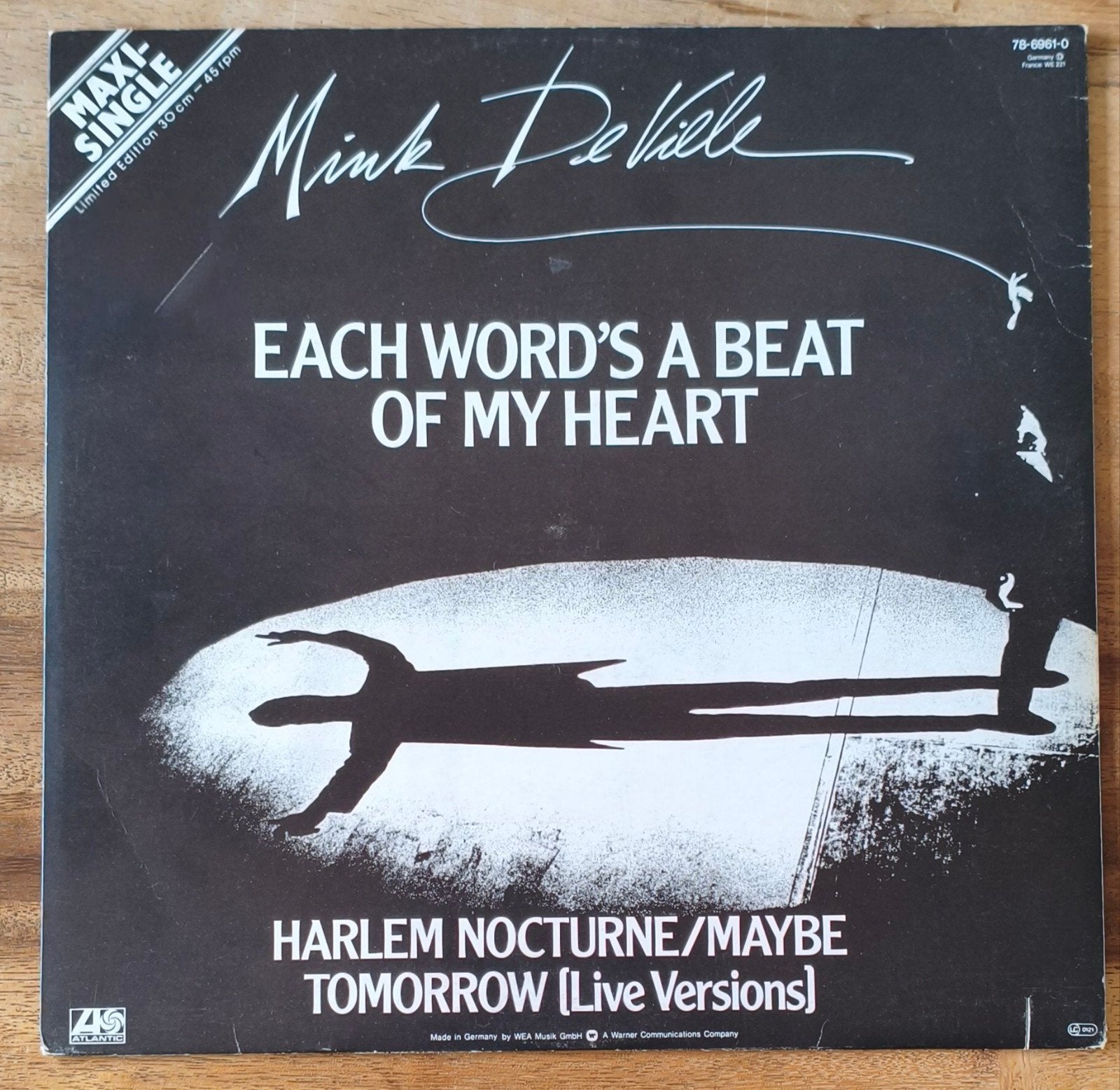 Mink DeVille - Each Word's A Beat Of My Heart Maxi-Single, LP, Gebruikt, Pop, Ophalen of Verzenden