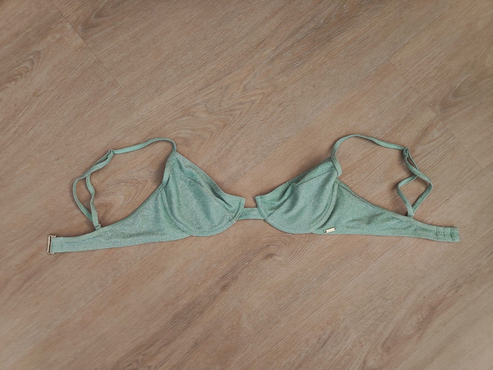 Loavies Swimwear Bikini Top - Groen met glitter, Ophalen, Bikini, Loavies Swimwear, Gedragen