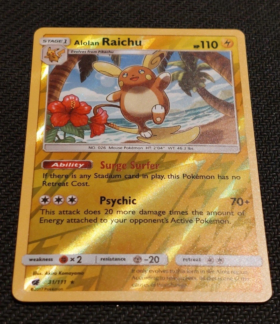 Raichu 31/111 Crimson invasion, Ophalen of Verzenden, Zo goed als nieuw, Losse kaart