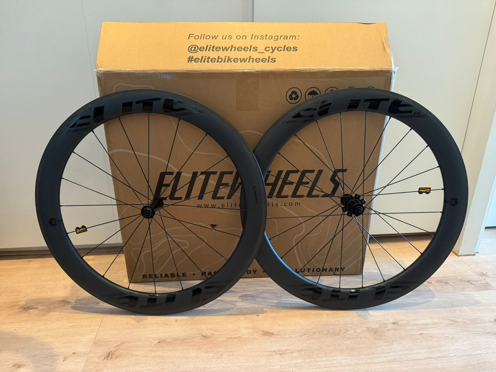 Elitewheels 60mm carbon velgrem wielset - NIEUW!, Fietsen en Brommers, Zo goed als nieuw, Racefiets, Carbon, Ophalen