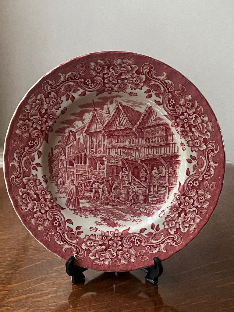 5 vintage borden England Royal Tudor Ware, Ø25, 13 euro p/s, Huis en Inrichting, Overige merken, Keramiek, Vintage, Ophalen of Verzenden