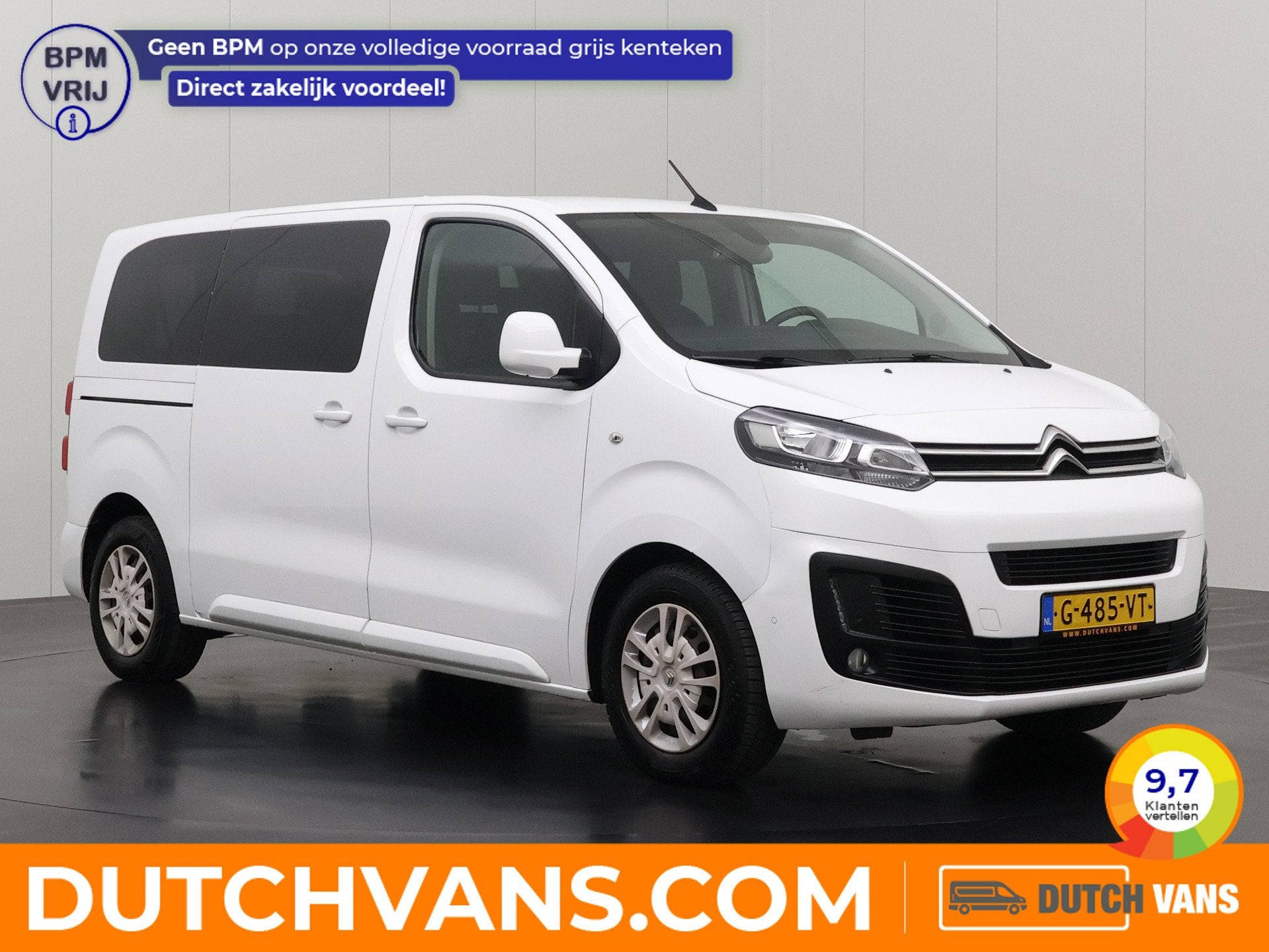 Citroën Spacetourer 1.5 BlueHDi 120PK Lang 9-Persoons Busin, Dealer onderhouden, Stof, Wit, Origineel Nederlands