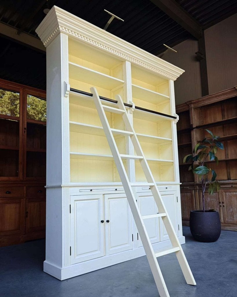 Hoge boekenkast met ladder | Bibliotheekkast #8315, Gebruikt, -, 200 cm of meer, -
