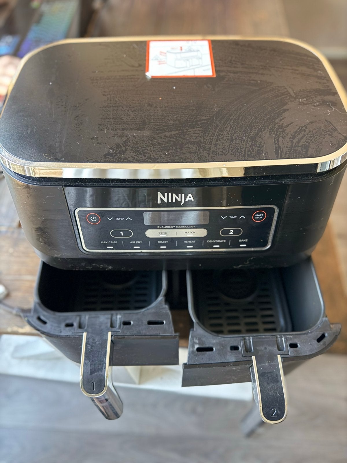 Ninja Dual Zone Airfryer - Perfect voor gezonde maaltijden, Ophalen, Zo goed als nieuw, Airfryer, 1500 gram of meer