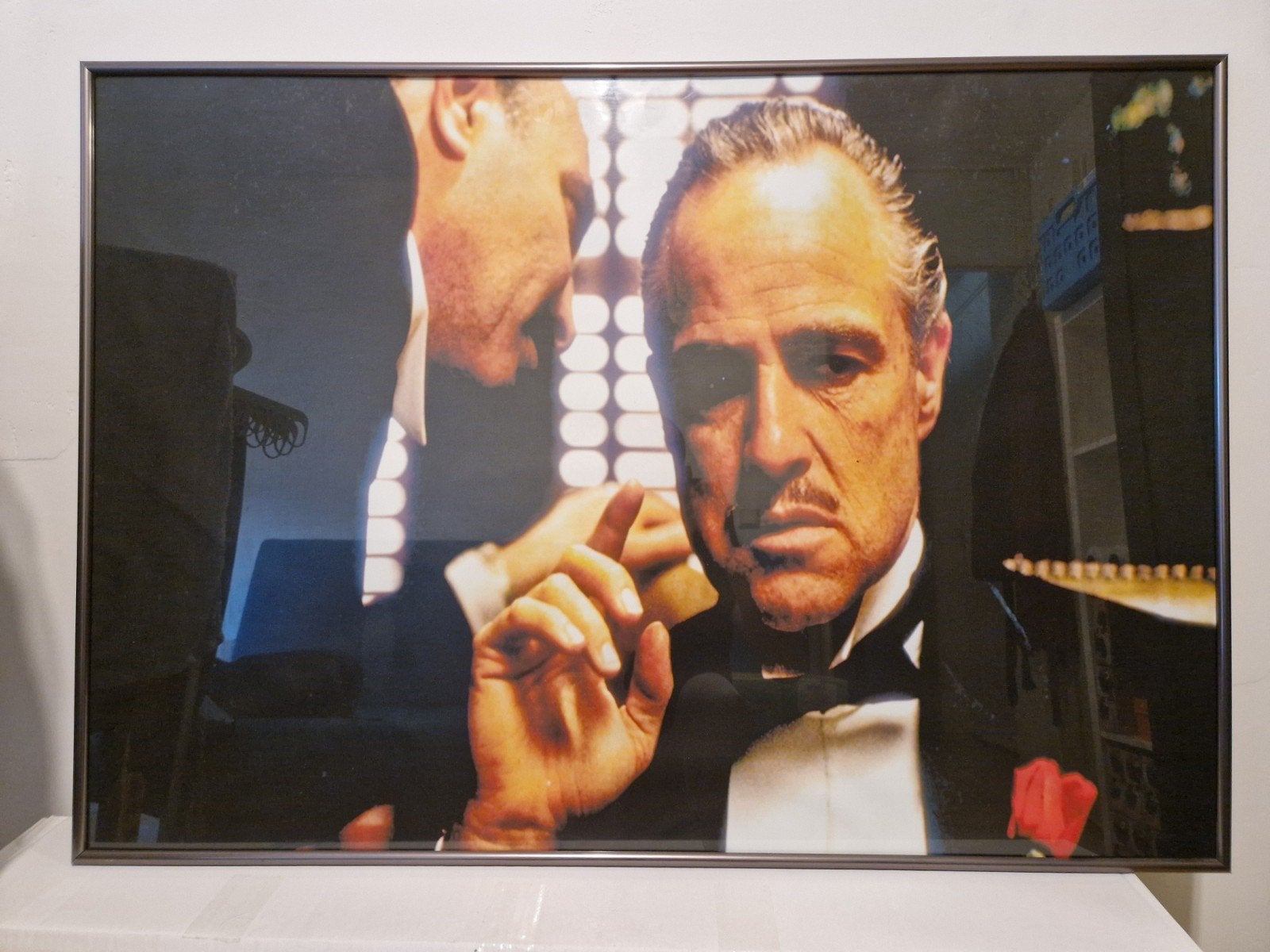 Ingelijste poster The Godfather - Marlon Brando, Gebruikt, 50 tot 75 cm, Ophalen of Verzenden, 75 tot 100 cm