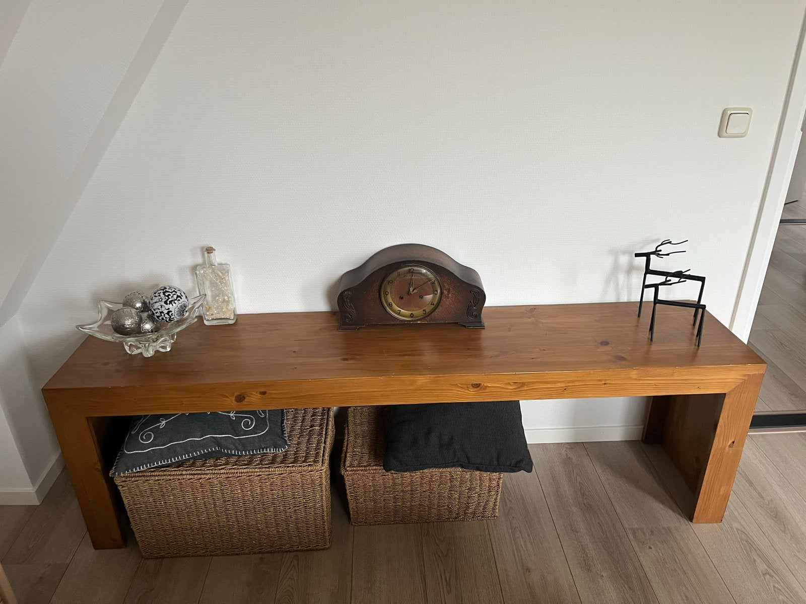 Houten bankje/kinder tafel, Gebruikt, 100 tot 150 cm, 150 tot 200 cm, Ophalen of Verzenden
