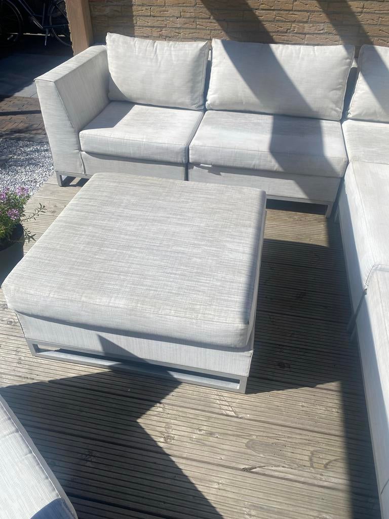 EXOTAN Luxe loungeset met hocker - All Weather, Ophalen, Meer dan 8 zitplaatsen, Aluminium, Loungeset