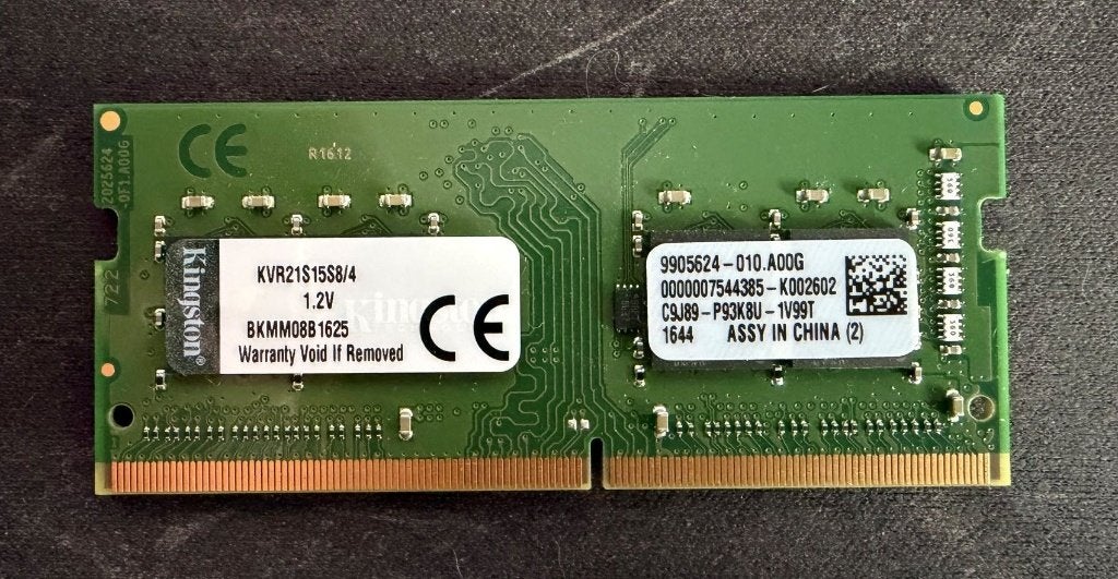 Kingston 4GB DDR4-2133 laptopgeheugen SO-DIMM, Computers en Software, Gebruikt, DDR4, Ophalen of Verzenden, Laptop