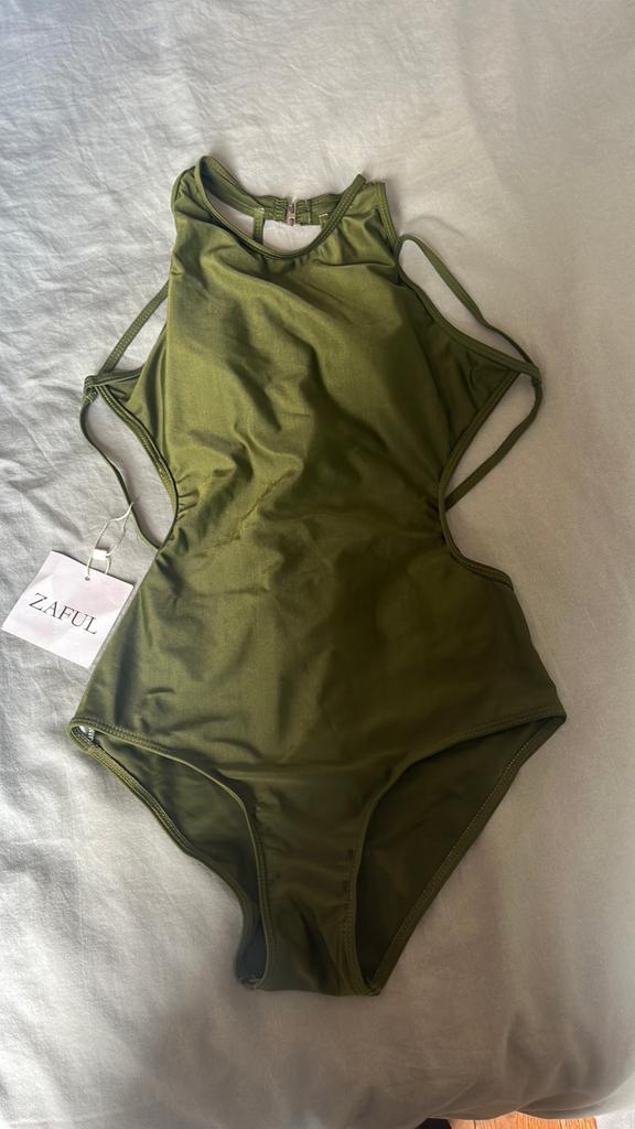 Nieuw Zaful badpak maat L - legergroen met prijskaartje, Kleding | Dames, Badmode en Zwemkleding, Nieuw, Badpak, Groen, Ophalen of Verzenden
