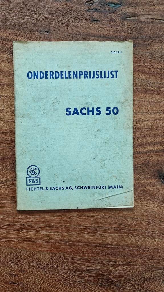 Onderdelenprijslijst Sachs 50, Ophalen of Verzenden