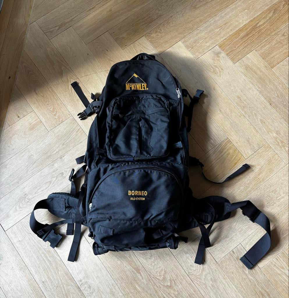 Mc Kinley Borneo backpack zwart - Verstelbaar S/M/L, Overige merken, Gebruikt, Ophalen of Verzenden, Minder dan 25 cm