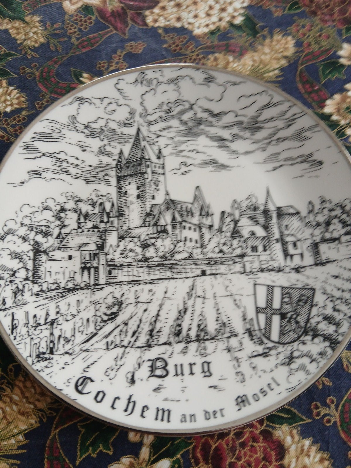 Gerold Porzellan Wandbord Burg Cochem an der Mosel, Ophalen of Verzenden