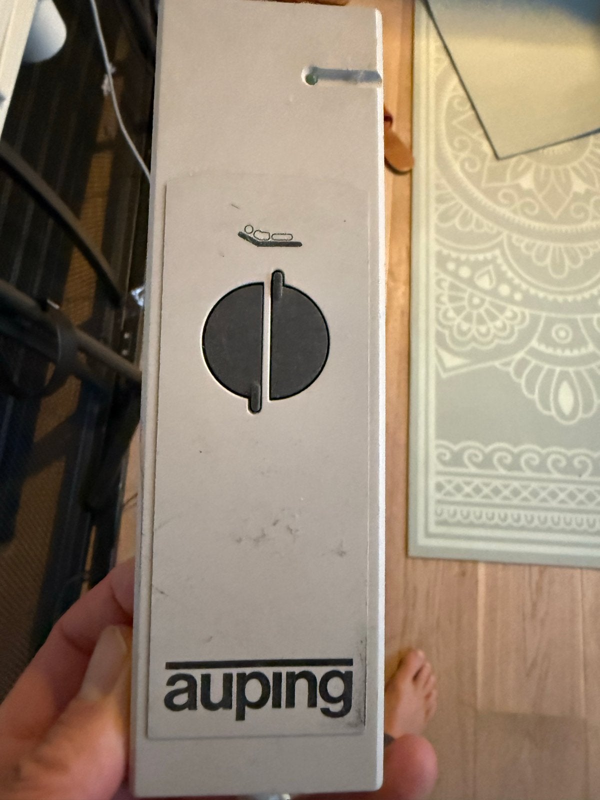Auping spiraalbodem 90x190 met verstelbare rugleuning, Huis en Inrichting, 90 cm, Eenpersoons, Zwart, Metaal