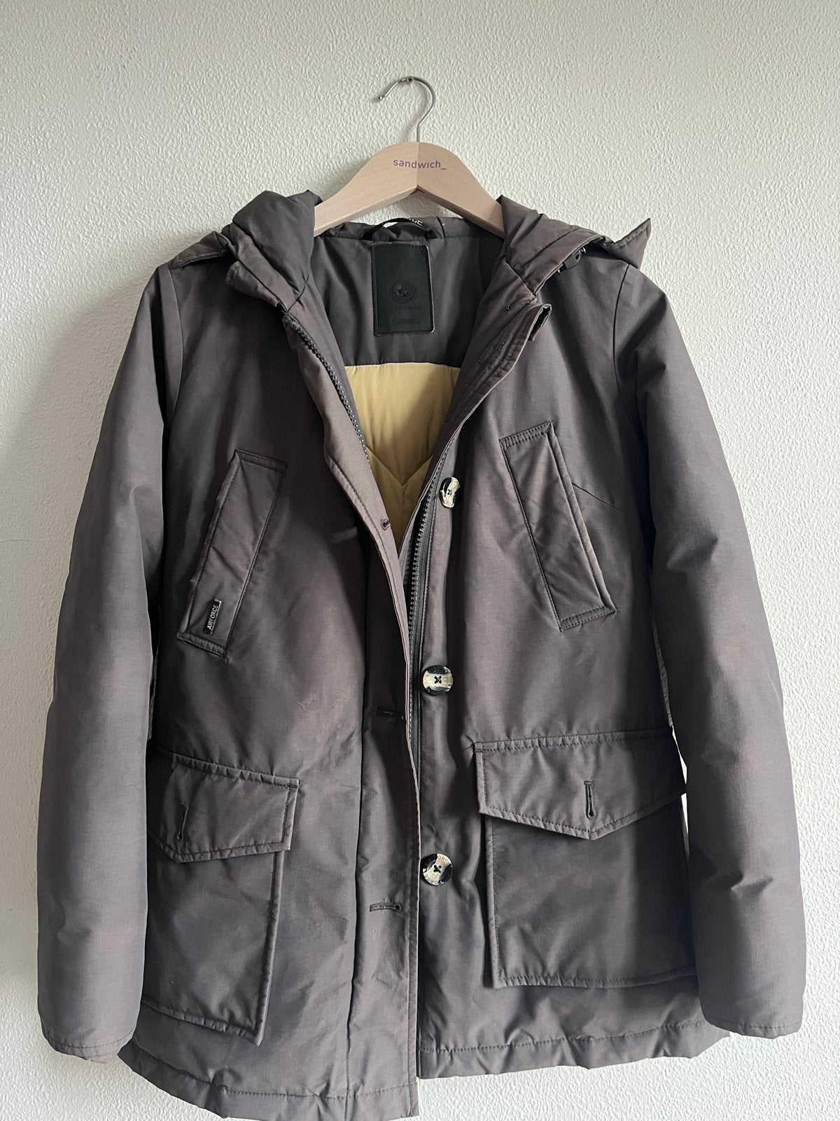 Airforce winterjas maat S, Ophalen of Verzenden, Zo goed als nieuw, Maat 36 (S), Grijs
