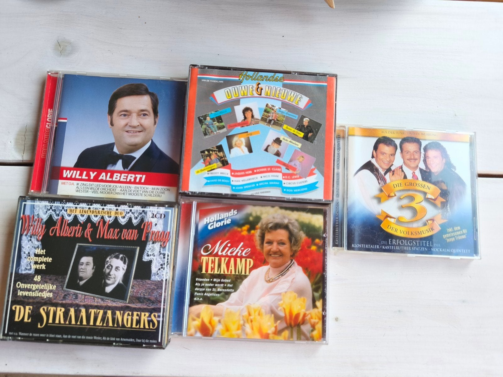 Diverse Nederlandstalige CD's: André Hazes, Willy Alberti, Ophalen, Gebruikt, Levenslied of Smartlap, Inclusief doosje