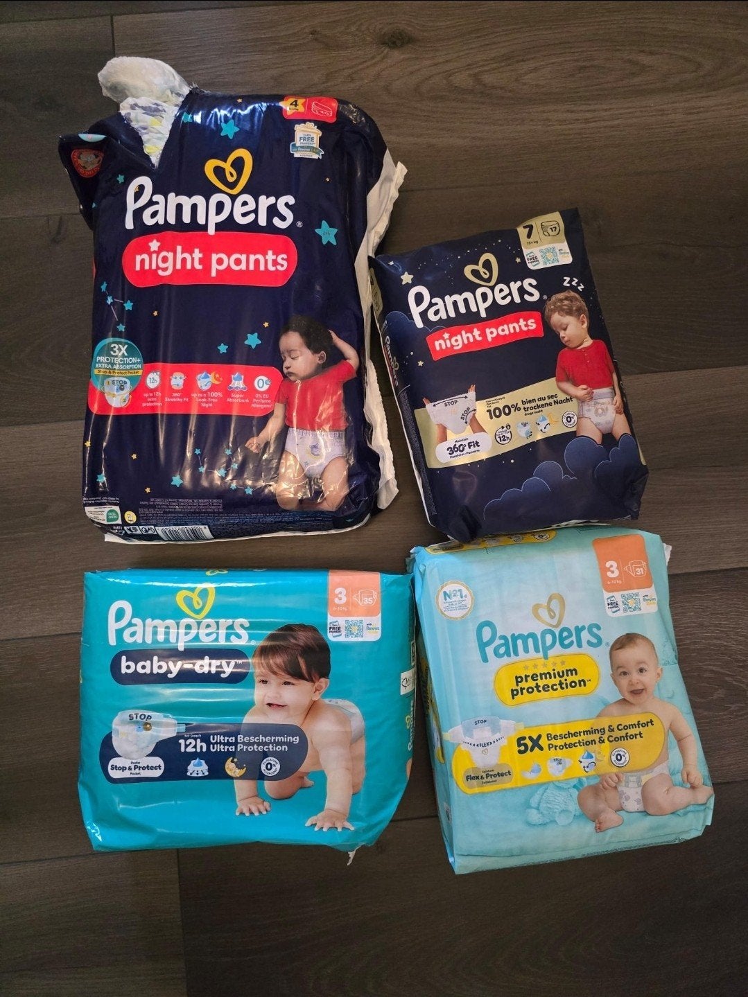 4 pakken pampers/luiers, Ophalen of Verzenden, Nieuw, Overige typen