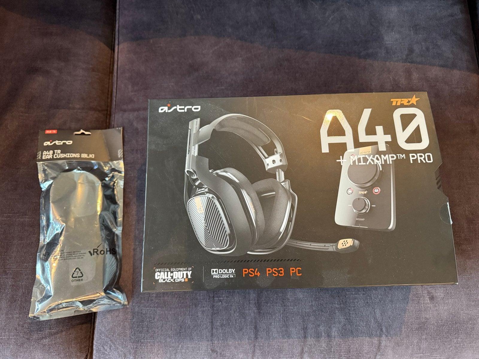 Astro A40 TR + MixAmp Pro Gaming Headset, Overige merken, Ophalen of Verzenden, Microfoon, Zwart
